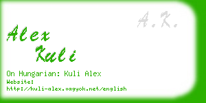 alex kuli business card